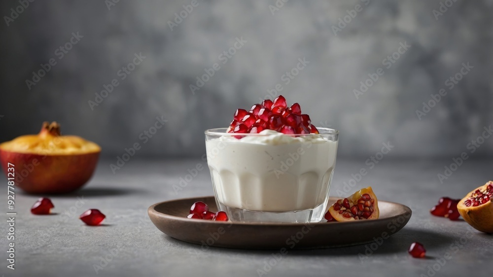 image space copy with honey and pomegranate with topped yogurt featuring image food Healthy. image space copy with honey and pomegranate with topped yogurt featuring image food Healthy.