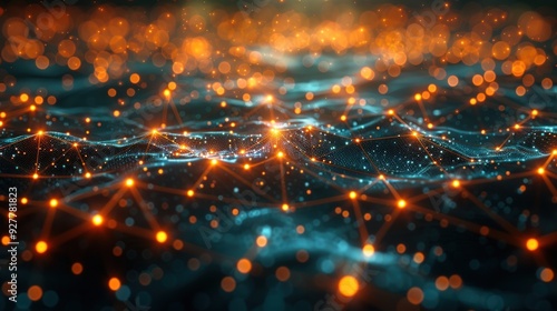 Abstract Digital Network Visualization