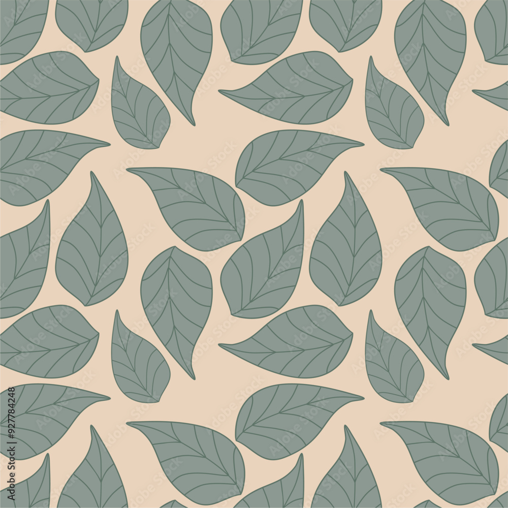 Seamless print pattern wallpaper background with leaves vector illustration botanic nature texture for paper, textile etc Seamless print pattern wallpaper background with leaves vector illustration botanic nature texture for paper, textile etc