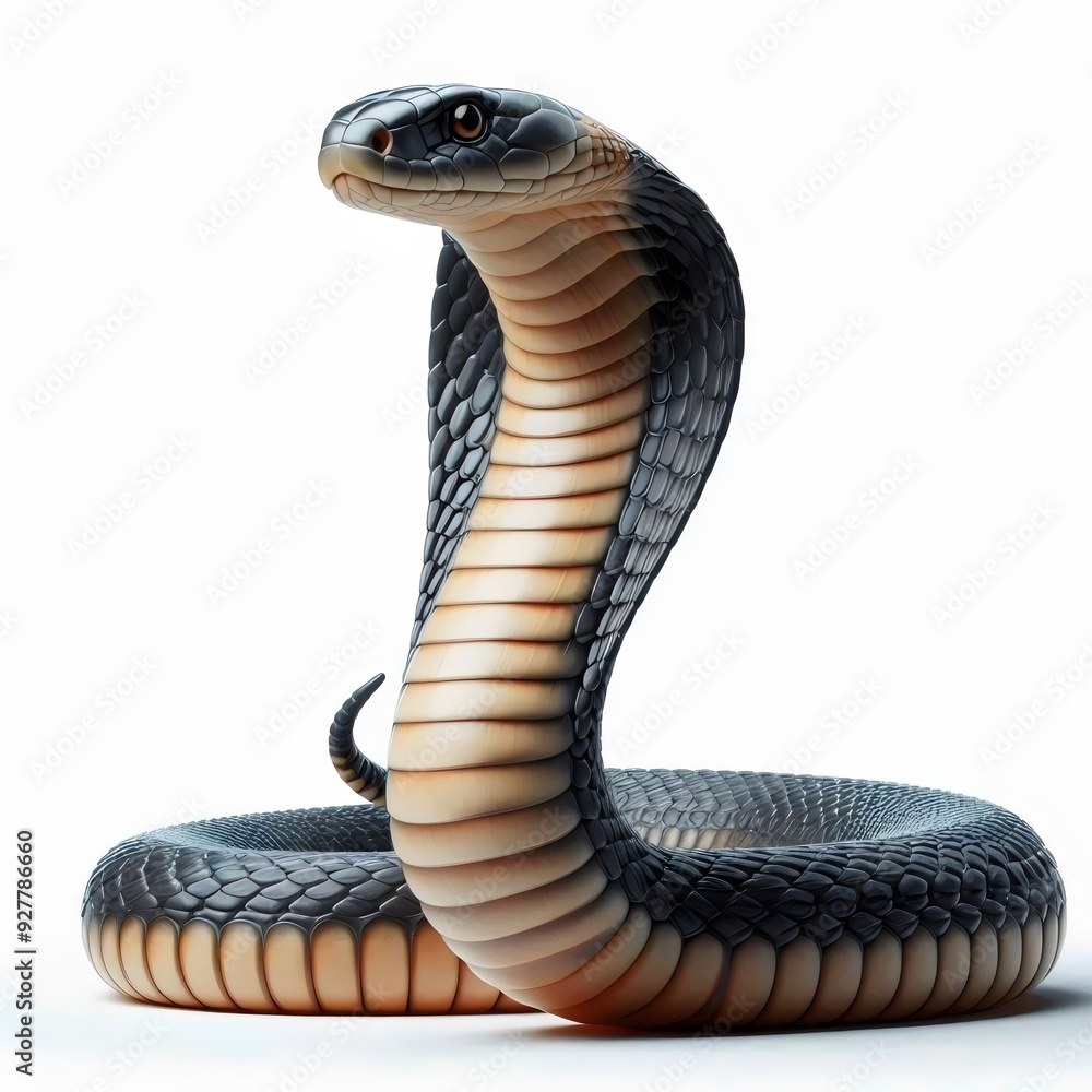 Fototapeta premium Cobra isolated on white background