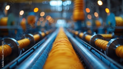 Obraz na płótnie Industrial Yarn Production w salonie
