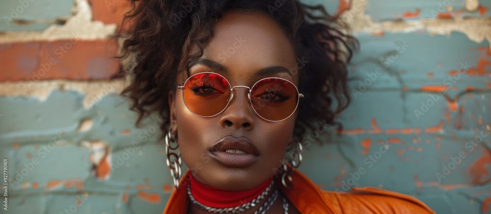 Close-up Portrait of a Woman Wearing Sunglasses