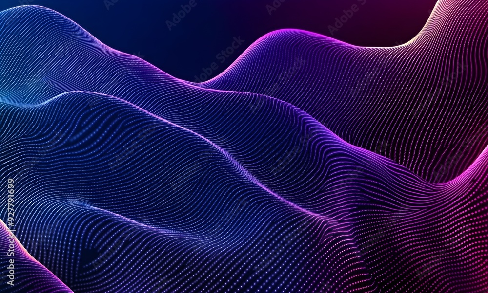 Digital Waves: A Blue and Magenta Gradient Flow Digital Waves: A Blue and Magenta Gradient Flow