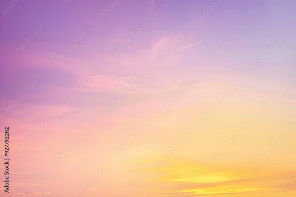 Soft Pink and Yellow Sunset Sky with Wispy Clouds Soft Pink and Yellow Sunset Sky with Wispy Clouds