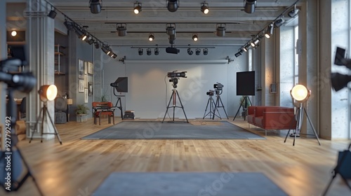 Obraz na płótnie Professional Film Studio Setup w salonie
