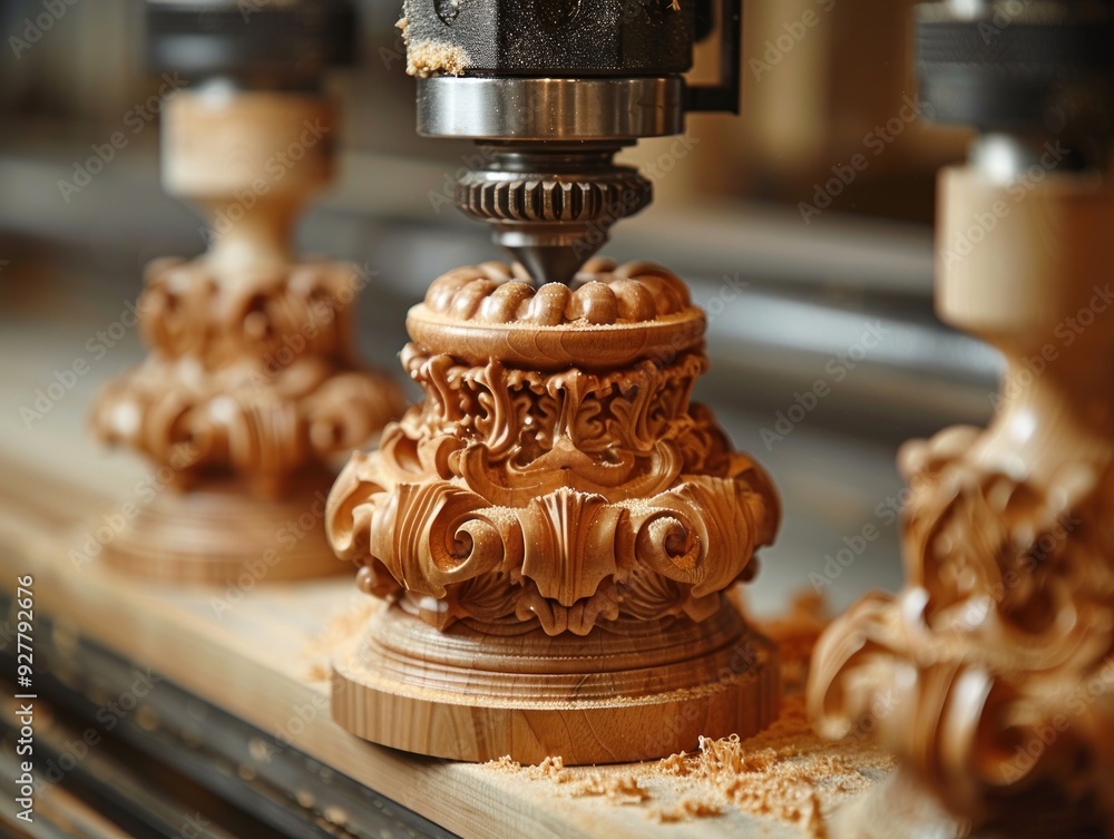 Wood Carving Machine in Action