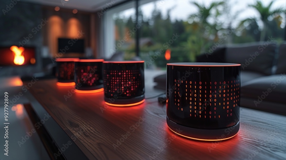 Modern Interior Design with Cylindrical Lights