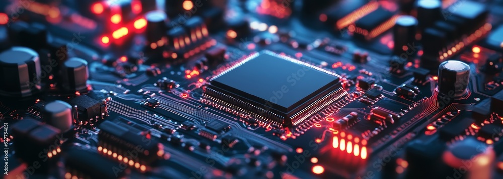 Obraz premium Circuit board composition background