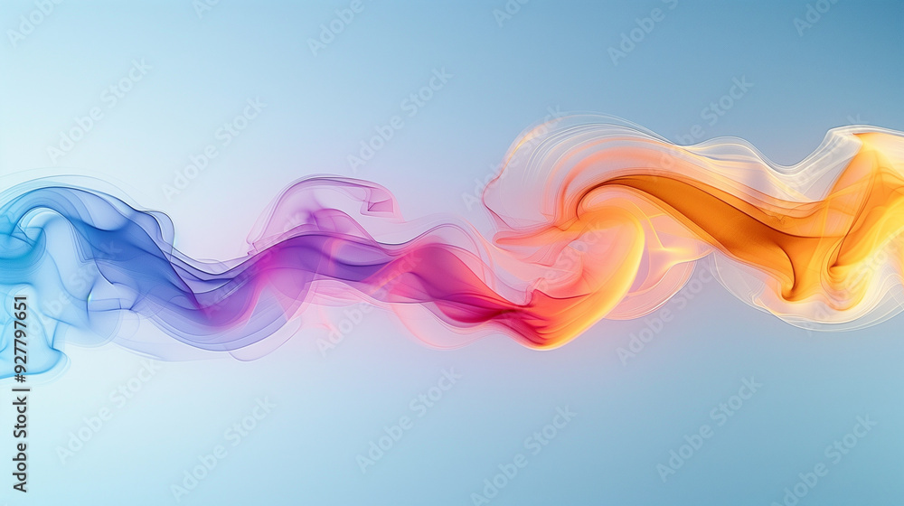 Abstract Smoke Trails: Colorful smoke trails winding through the air, with copy space Abstract Smoke Trails: Colorful smoke trails winding through the air, with copy space