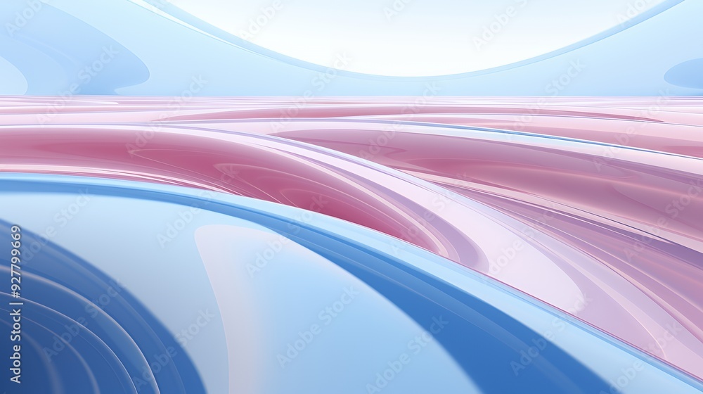 Abstract blue and pink 3D curved lines. Abstract blue and pink 3D curved lines.