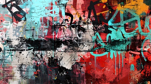 Graffiti wall abstract background photo