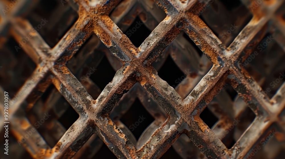 Closeup of Intricate Pattern on Old Rusted Metal Air Filter Texture. Closeup of Intricate Pattern on Old Rusted Metal Air Filter Texture.