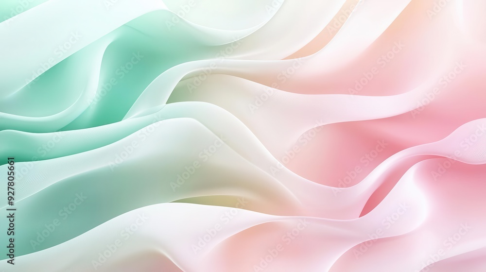 Abstract translucent shapes with pastel hues, soft and dreamy atmosphere, wide copy space for text Abstract translucent shapes with pastel hues, soft and dreamy atmosphere, wide copy space for text