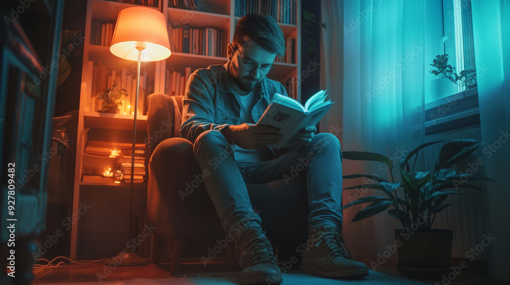 the man reading a magic book the man reading a magic book