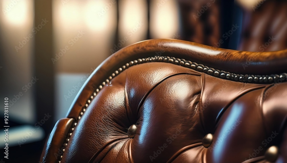 Elegant Brown Leather Tufted Armchair Design Elegant Brown Leather Tufted Armchair Design