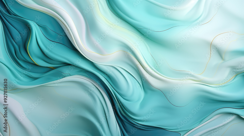 Fototapeta premium generated illustration of abstract background blend of yellow and green color flow