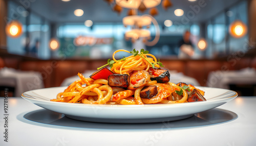 luxury dish in the restaurant isolated with white highlights, png photo