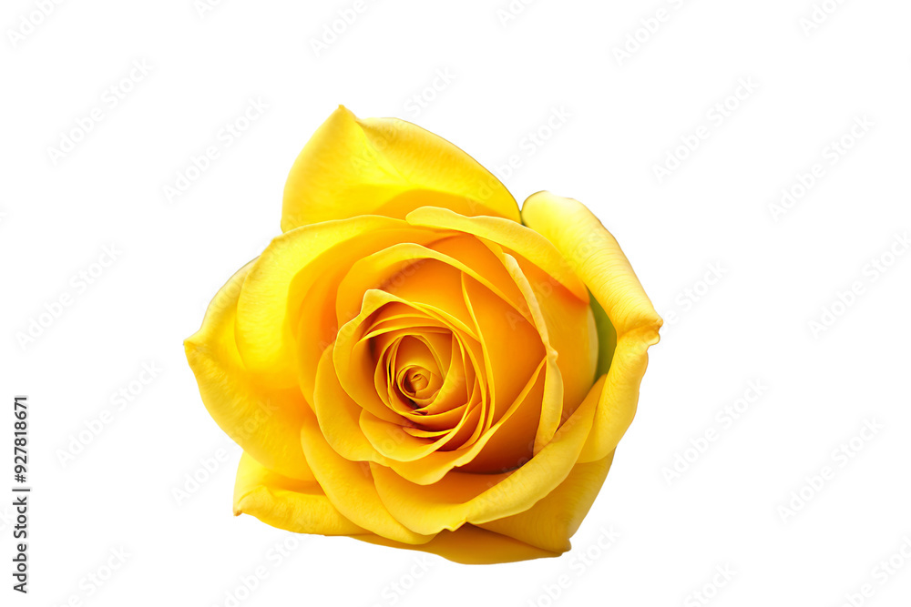 Yellow rose bud on a white background, isolated Yellow rose bud on a white background, isolated