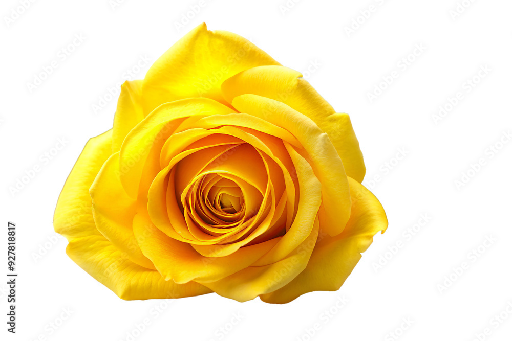 Yellow rose bud on a white background, isolated Yellow rose bud on a white background, isolated