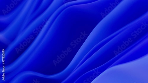 Abstract Blue Cloth Flowing