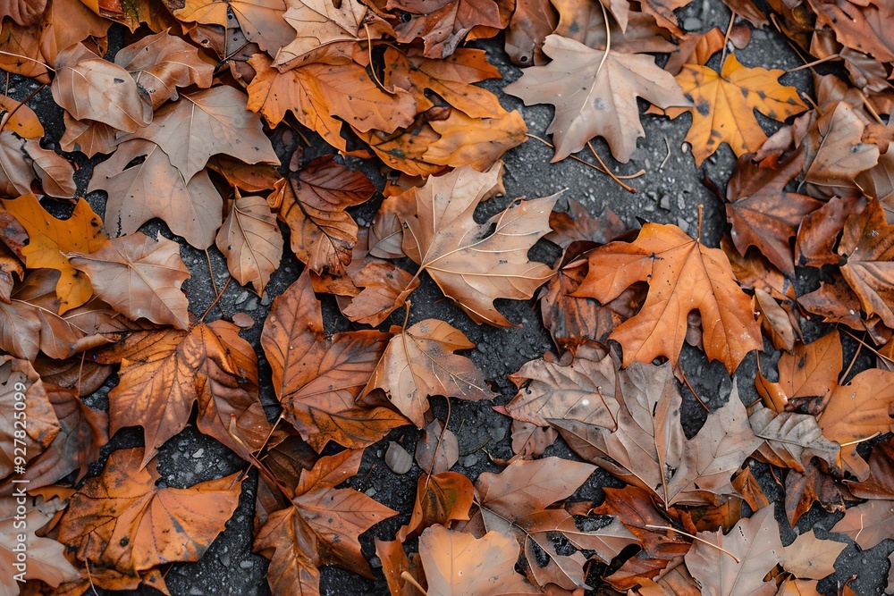 Fallen dry leaves on a park, autumn concept Fallen dry leaves on a park, autumn concept