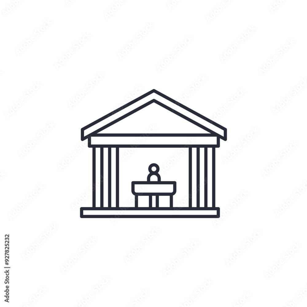 Concert Hall icon vector illustration. Concert Hall symbol isolated on white background Concert Hall icon vector illustration. Concert Hall symbol isolated on white background