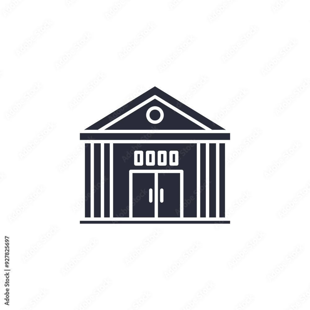 Convention Center icon vector illustration. Convention Center symbol isolated on white background Convention Center icon vector illustration. Convention Center symbol isolated on white background