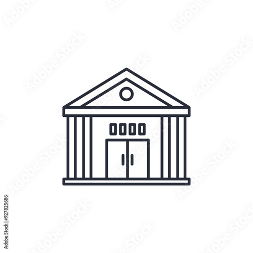 Convention Center icon vector illustration. Convention Center symbol isolated on white background