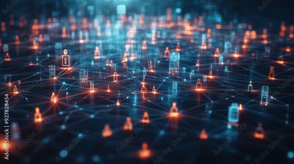 Interconnected Network of Digital Symbols Interconnected Network of Digital Symbols