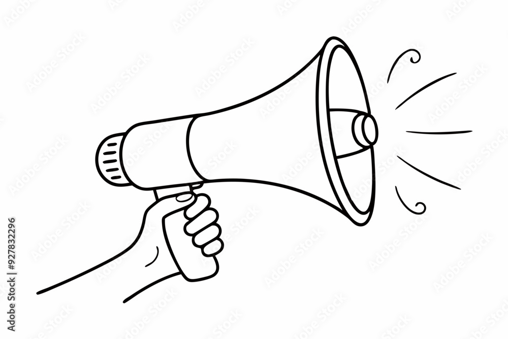 hand holding megaphone silhouette, minimal car horn icon vector illustration
hand holding megaphone silhouette, minimal car horn icon vector illustration