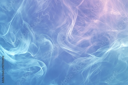 Wallpaper Mural Abstract blue background with white smoke-like waves. Torontodigital.ca