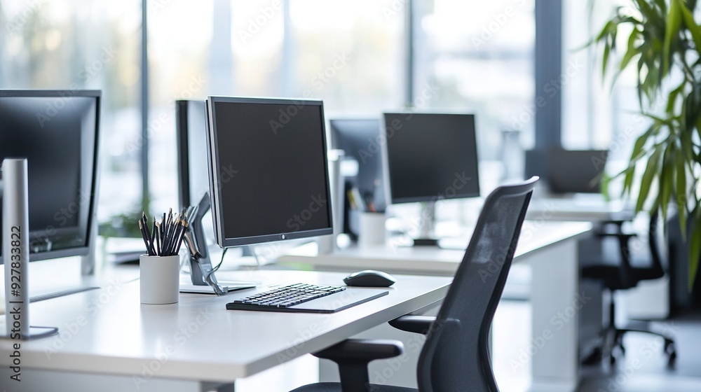 custom made wallpaper toronto digitalfessional office environment with a focus on productivity, featuring individual workstations with modern equipment