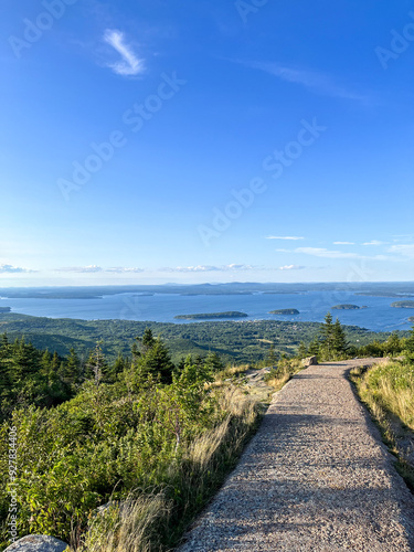 Pathway overlooking landscapes