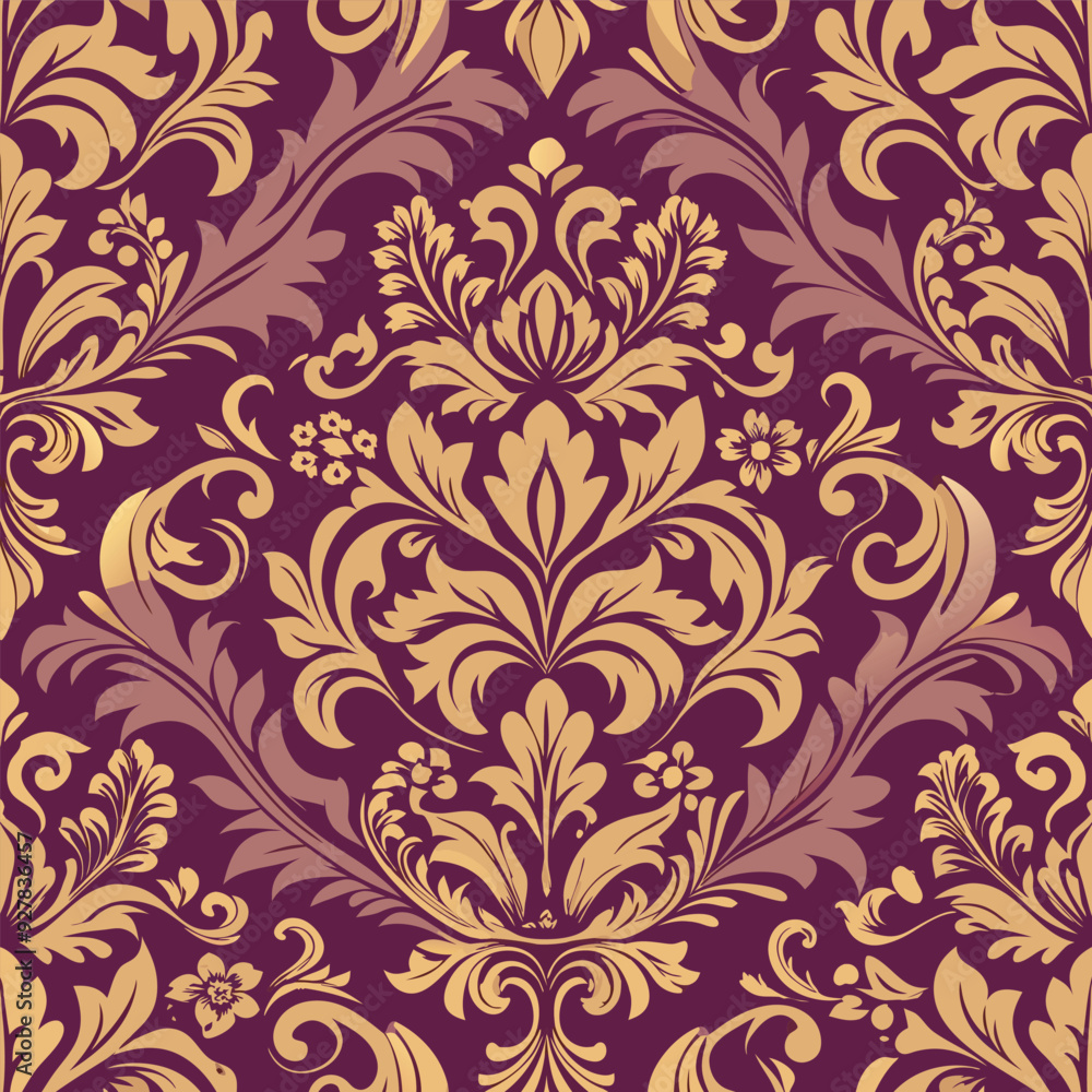 Vector seamless damask pattern Vector seamless damask pattern