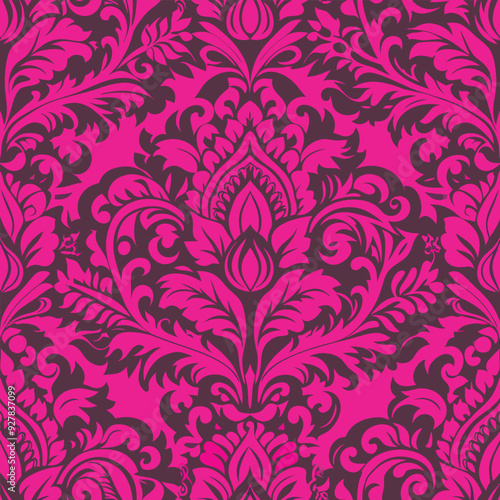 Vector seamless damask pattern