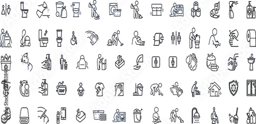 CLEANING   EDITABLE ICON SET