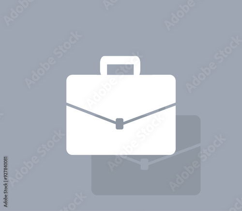 Vector icon of white color with shadow on gray background