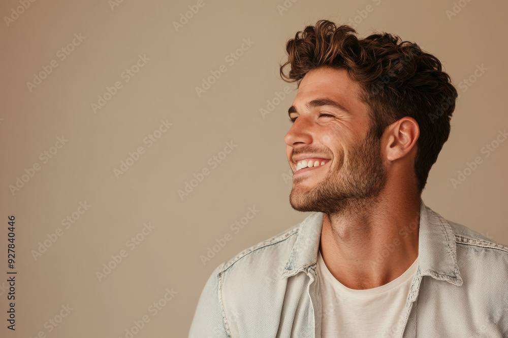 A close up of a man's face with his eyes closed A close up of a man's face with his eyes closed