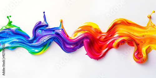 Vibrant Colorful Paint Splash Abstract Art