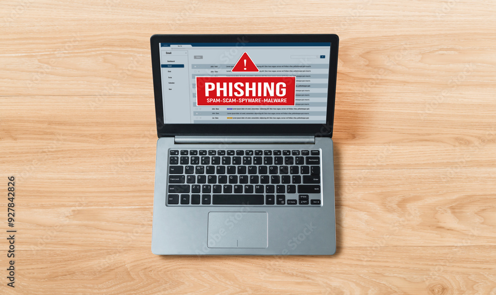 Cyber security software show alert of cyber attack for protection snugly. Danger from virus, phishing and cyber fraud. Cyber security software show alert of cyber attack for protection snugly. Danger from virus, phishing and cyber fraud.