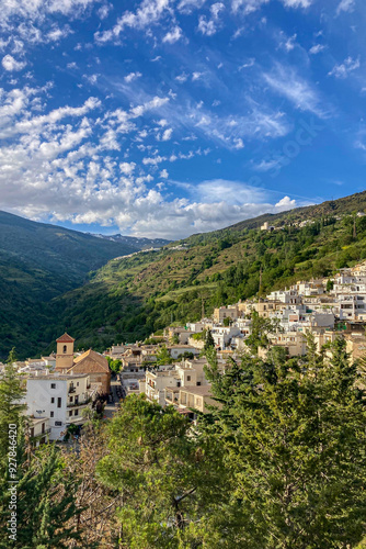 Typical Spanish village in   Sierra Nevada National Park, Spain