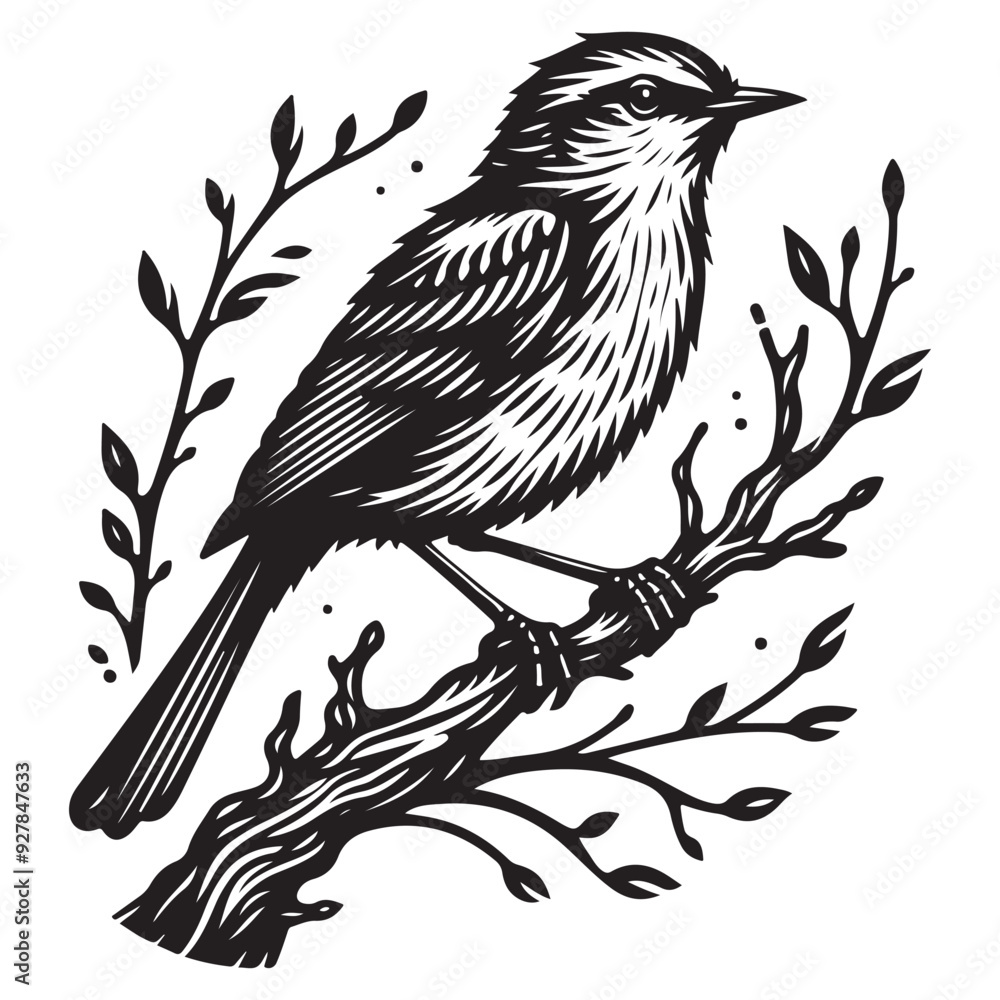 Bird Silhouette Vector Art Illustration Bird Silhouette Vector Art Illustration