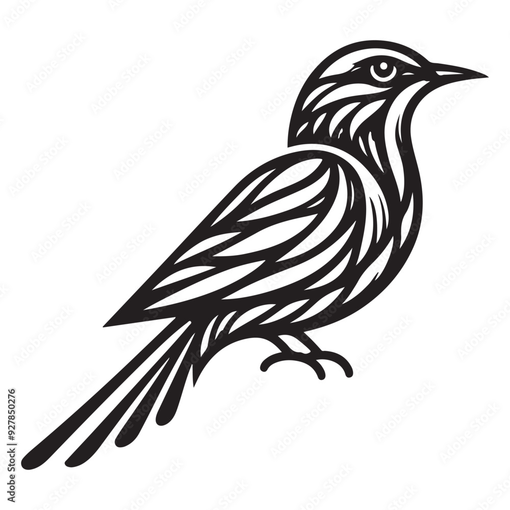 Bird Silhouette Vector Art Illustration Bird Silhouette Vector Art Illustration