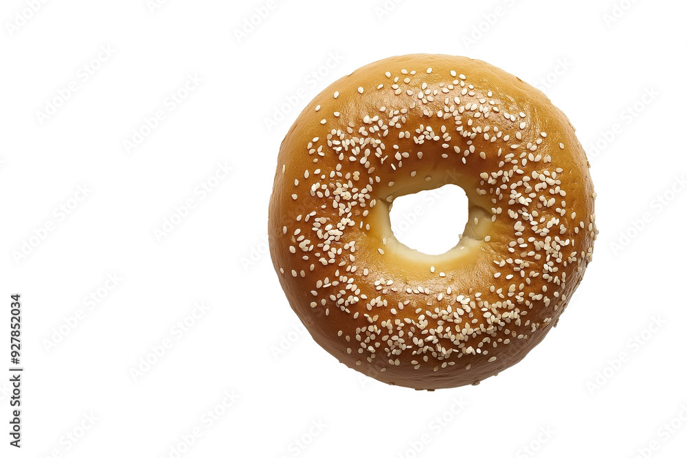 Freshly Baked Bagel with Poppy Seeds on Transparent Background Freshly Baked Bagel with Poppy Seeds on Transparent Background