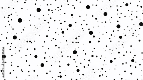Simple black dots on a white background create a minimalist, abstract pattern. A clean and modern design with a timeless and versatile look.