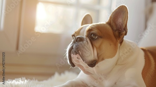 Fototapeta Naklejka Na Ścianę i Meble -  Young beautiful indoor animals with bulldog faces