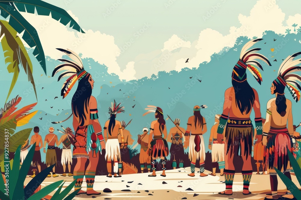 Obraz premium Traditional Arts Performance of Indigenous Peoples