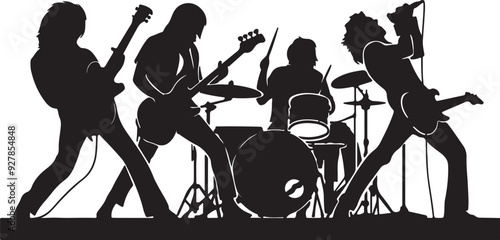 Band Silhouette Vector Illustration