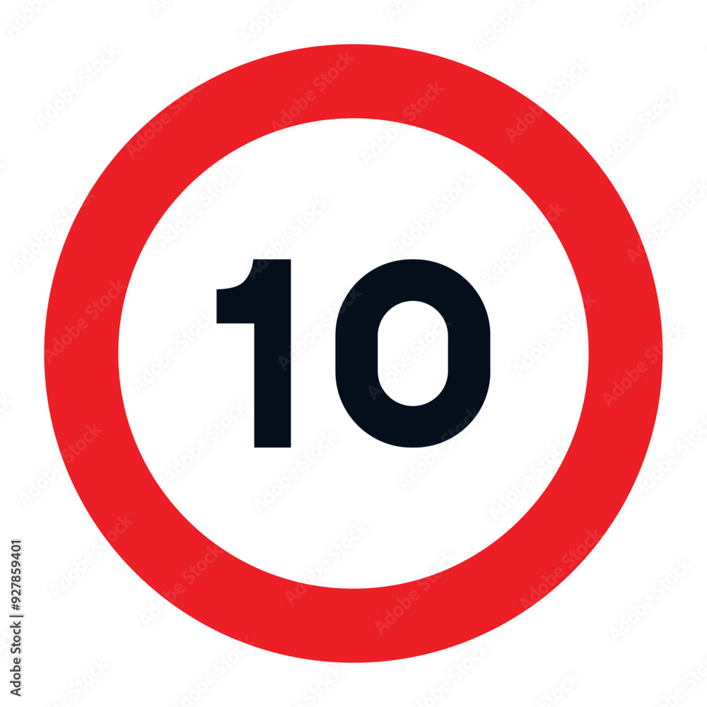 RESTRICTION SIGNS, R-301 - Maximum Speed 10 RESTRICTION SIGNS, R-301 - Maximum Speed 10