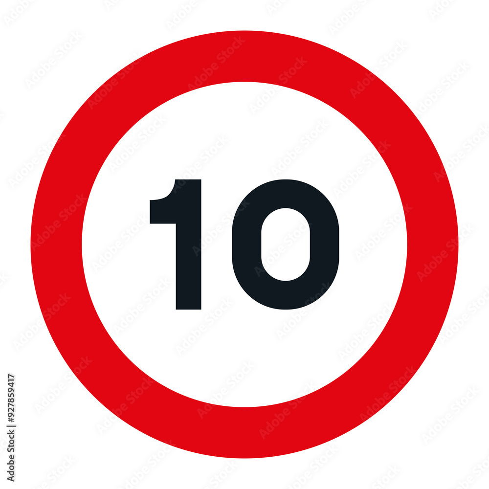 RESTRICTION SIGNS, R-301 - Maximum Speed 10 RESTRICTION SIGNS, R-301 - Maximum Speed 10